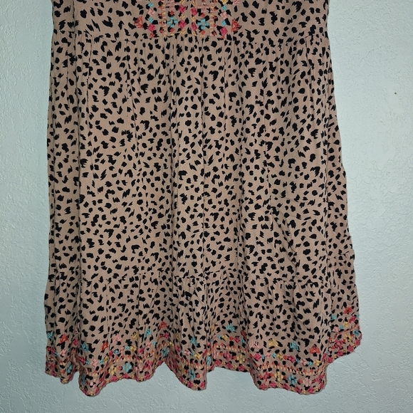 Savanna Jane Cheetah Print V-Neck  Dress S Embroidered - Picture 4 of 10